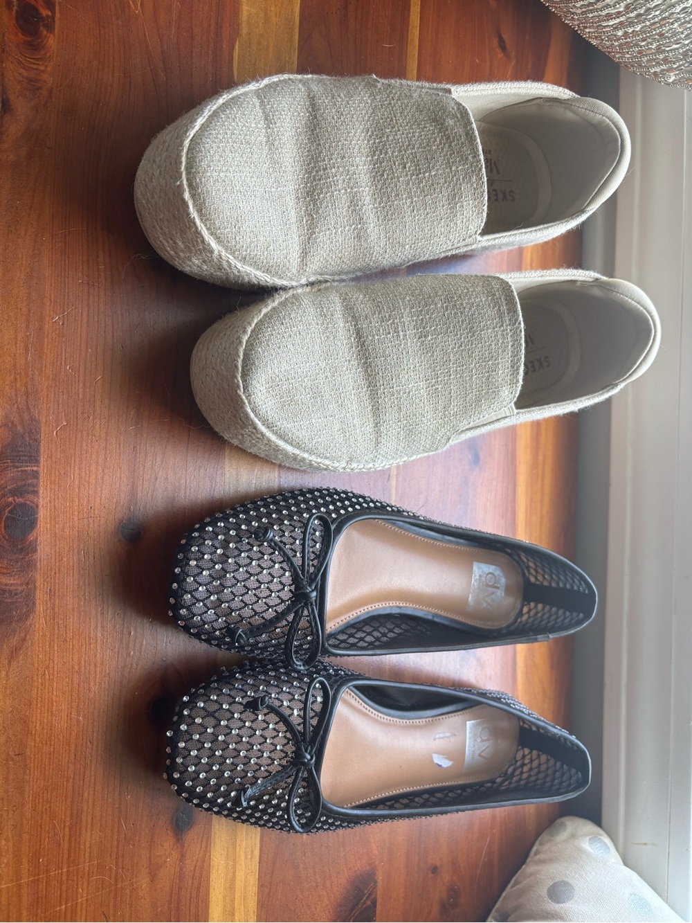 Skechers Beige Slip-On Casual Sneakers and DV rhinestone flats- 2pair Bundle!